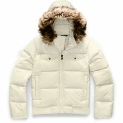 The North Face Gotham Down Bomber Jacket Girls' -Winter Clothing Shop 91430 VINTAGE WHITE m