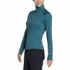 The North Face Explore City Long Sleeve Cotton Turtleneck Women's -Winter Clothing Shop 96644 MALLARD BLUE m